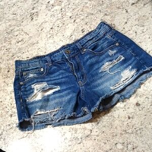 American Eagle Outfitters Tomgirl Shortie Distressed Jean Shorts..6